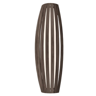 Buy american-walnut-and-amber-brown-shade Barrel Outdoor (Damp) Wall Lamp by Accord Lighting