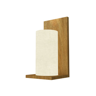 Buy louro-freijo-and-white-shade Clean Outdoor (Damp) Wall Lamp by Accord Lighting