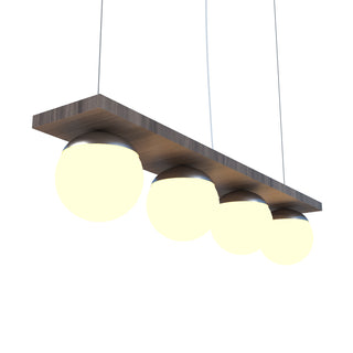 Buy american-walnut-and-white-shade Sfera Outdoor (Damp) Pendant by Accord Lighting