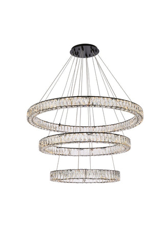 Buy black-and-clear-shade Monroe Chandelier by Elegant Lighting