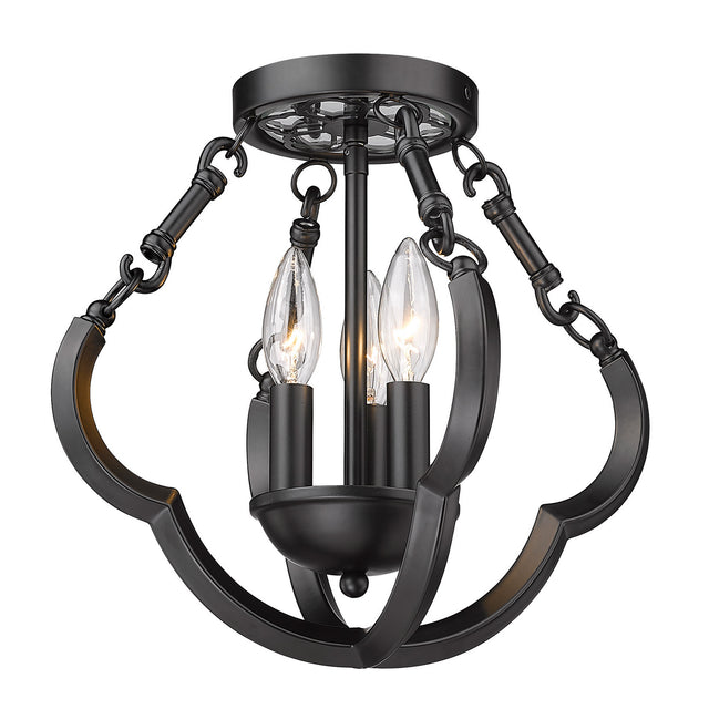 Saxon Semi Flush Mount Light by Golden