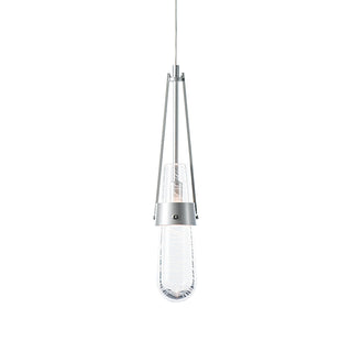 Buy sterling-with-clear-glass-with-white-threading-yj-glass-and-clear-shade Link Mini Pendant by Hubbardton Forge