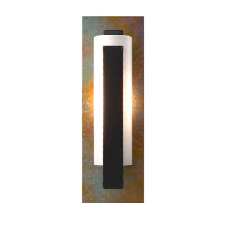 Buy black-with-opal-glass-gg-glass-and-opal-shade Vertical Bar Sconce by Hubbardton Forge