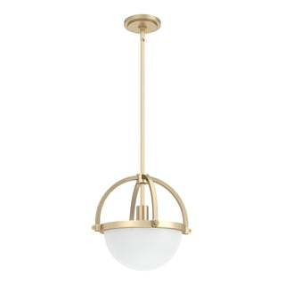Buy alturas-gold-with-frosted-cased-white-glass-and-frosted-shade Wedgefield Pendant by Hunter