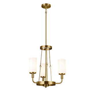 Buy natural-brass-with-opal-glass-and-opal-shade Vetivene Mini Chandelier by Kichler