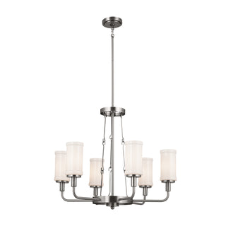Buy classic-pewter-with-opal-glass-and-opal-shade Vetivene Chandelier by Kichler