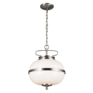 Buy classic-pewter-with-opal-glass-and-opal-shade Opal Pendant by Kichler