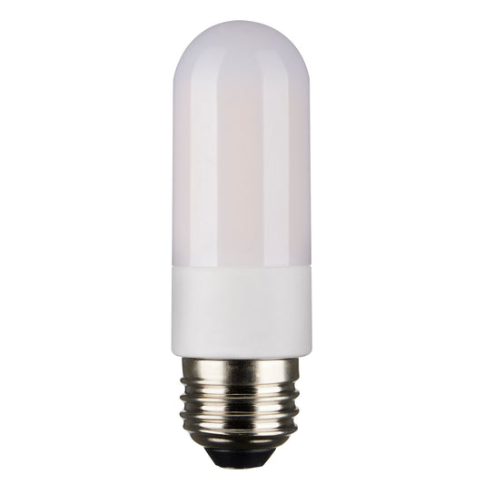 Tubular 8 Watt E26 T10 120V Outdoor (Damp)LED 3000k Light Bulb by Satco