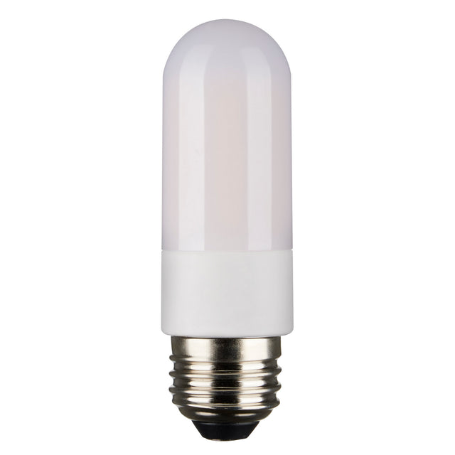 Tubular 8 Watt E26 T10 120.00V LED 3000k Light Bulb by Satco