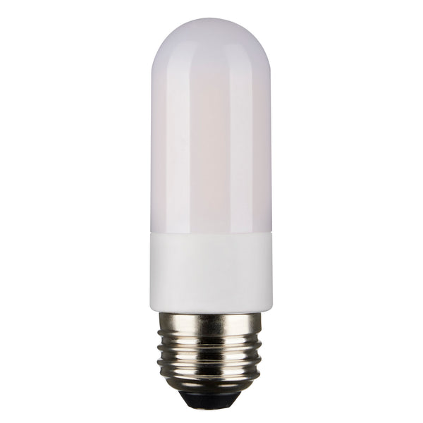 Tubular 8 Watt E26 T10 120V Outdoor (Damp)LED 3000k Light Bulb by Satco