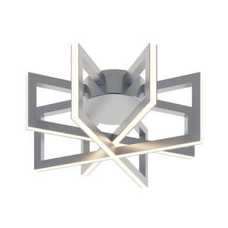 Buy satin-nickel Cass Outdoor (Damp) Flush Mount Ceiling Light by AFX Lighting