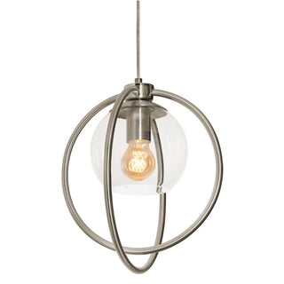 Buy satin-nickel-with-clear-glass-glass-and-clear-shade Jamie Outdoor (Damp) Pendant by AFX Lighting
