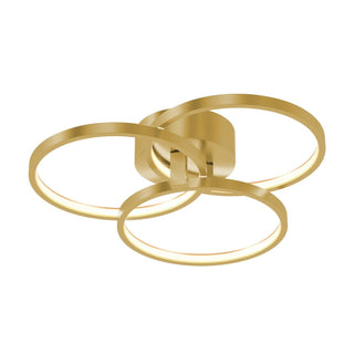 Buy satin-brass-and-white-shade Orion Outdoor (Damp) Flush Mount Ceiling Light by AFX Lighting