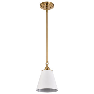 Buy white-vintage-brass Dover Pendant by Nuvo Lighting