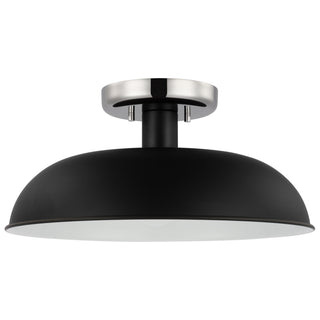 Buy matte-black-polished-nickel Colony Flush Mount Light by Nuvo Lighting