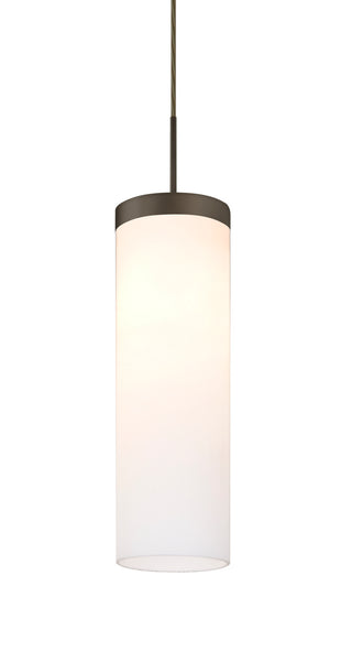 Buy bronze-with-opal-glossy-glass-and-opal-shade Friz Outdoor (Damp) Pendant by Besa