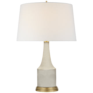 Buy tea-stain-crackle-with-13-x-15-x-10-5-linen-glass Sawyer Table Lamp by Visual Comfort Signature