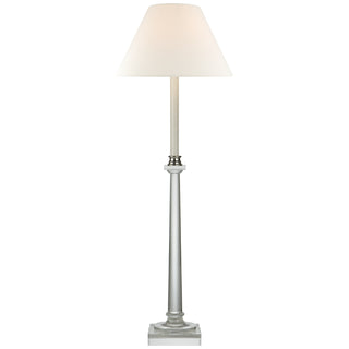 Buy crystal-with-5-x-11-5-x-7-5-linen-glass Swedish Column Lamp by Visual Comfort Signature