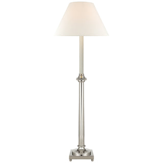 Buy polished-nickel-with-5-x-11-5-x-7-5-linen-glass Swedish Column Lamp by Visual Comfort Signature