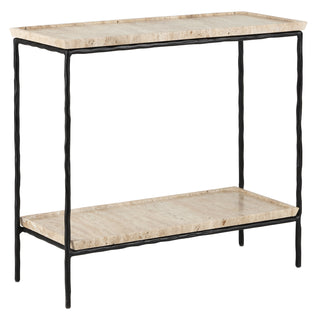 Buy natural-black Boyles Collection Side Table by Currey and Company