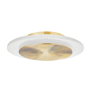 Buy vintage-polished-brass-with-clear-glass-and-clear-shade Topaz Outdoor (Damp) Flush Mount Ceiling Light by Corbett Lighting