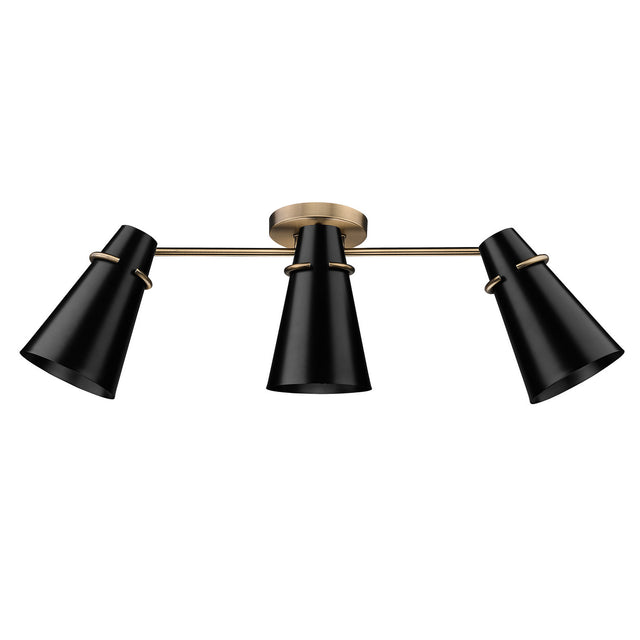 Reeva Semi-Flush Mount Rail Mounted Ceiling Light by Golden