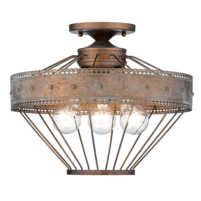 Ferris Semi Flush Mount Light by Golden