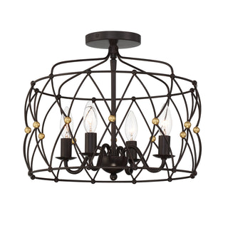 Zucca Semi Flush Mount Light by Crystorama