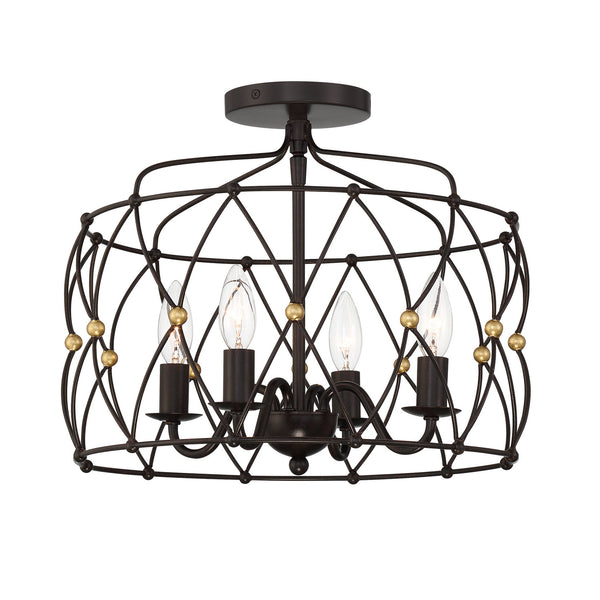 Zucca Semi Flush Mount Light by Crystorama