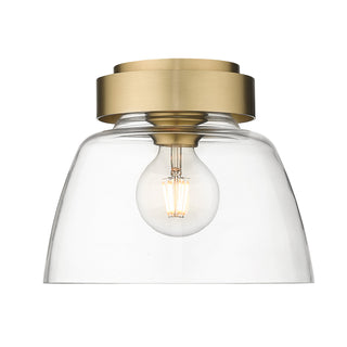 Buy brushed-champagne-brass-with-clear-glass-glass-and-clear-shade Remy Flush Mount Ceiling Light by Golden