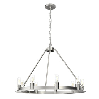 Buy brushed-nickel Saddlewood Chandelier by Hunter