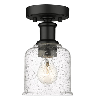 Buy matte-black-with-clear-seedy-glass-and-clear-seedy-shade Bryant Outdoor (Damp) Flush Mount Light by Z-Lite