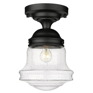 Buy matte-black-with-clear-seedy-glass-and-clear-seedy-shade Vaughn Outdoor (Damp) Flush Mount Light by Z-Lite