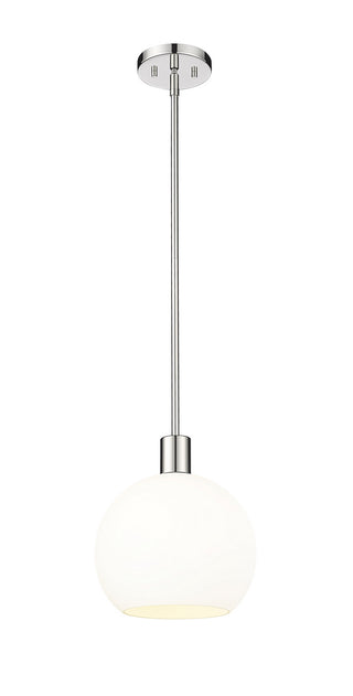 Buy polished-nickel-with-white-glass-and-white-shade Margo Pendant by Z-Lite