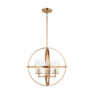 Buy satin-brass-with-clear-seeded-glass-and-clear-seedy-shade Alturas Outdoor (Damp) Chandelier by Generation Lighting