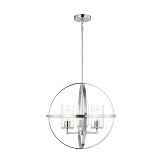 Buy brushed-nickel-with-clear-seeded-glass-and-clear-seedy-shade Alturas Outdoor (Damp) Chandelier by Generation Lighting