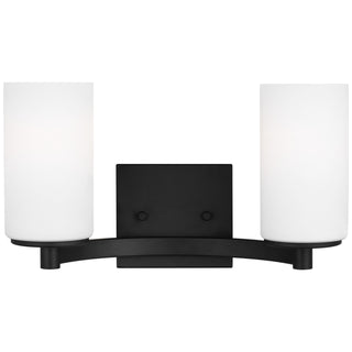 Buy midnight-black-with-etched-white-inside-glass Hettinger Vanity by Generation Lighting