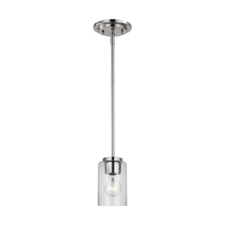 Buy brushed-nickel-with-clear-seeded-glass-and-clear-seedy-shade Oslo Pendant by Generation Lighting