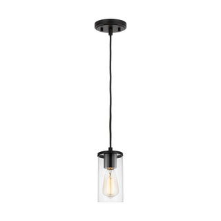 Buy midnight-black-with-clear-glass-and-clear-shade Zire Outdoor (Damp) Pendant by Visual Comfort Studio
