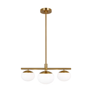 Buy burnished-brass-with-milk-white-glass-and-white-shade Lune Outdoor (Damp) Semi Flush Mount Light by Visual Comfort Studio