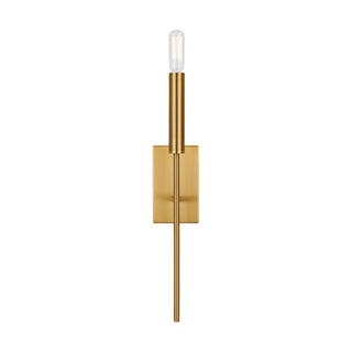 Buy burnished-brass-with-white-linen-glass-and-white-shade Brianna Outdoor (Damp) Sconce by Visual Comfort Studio