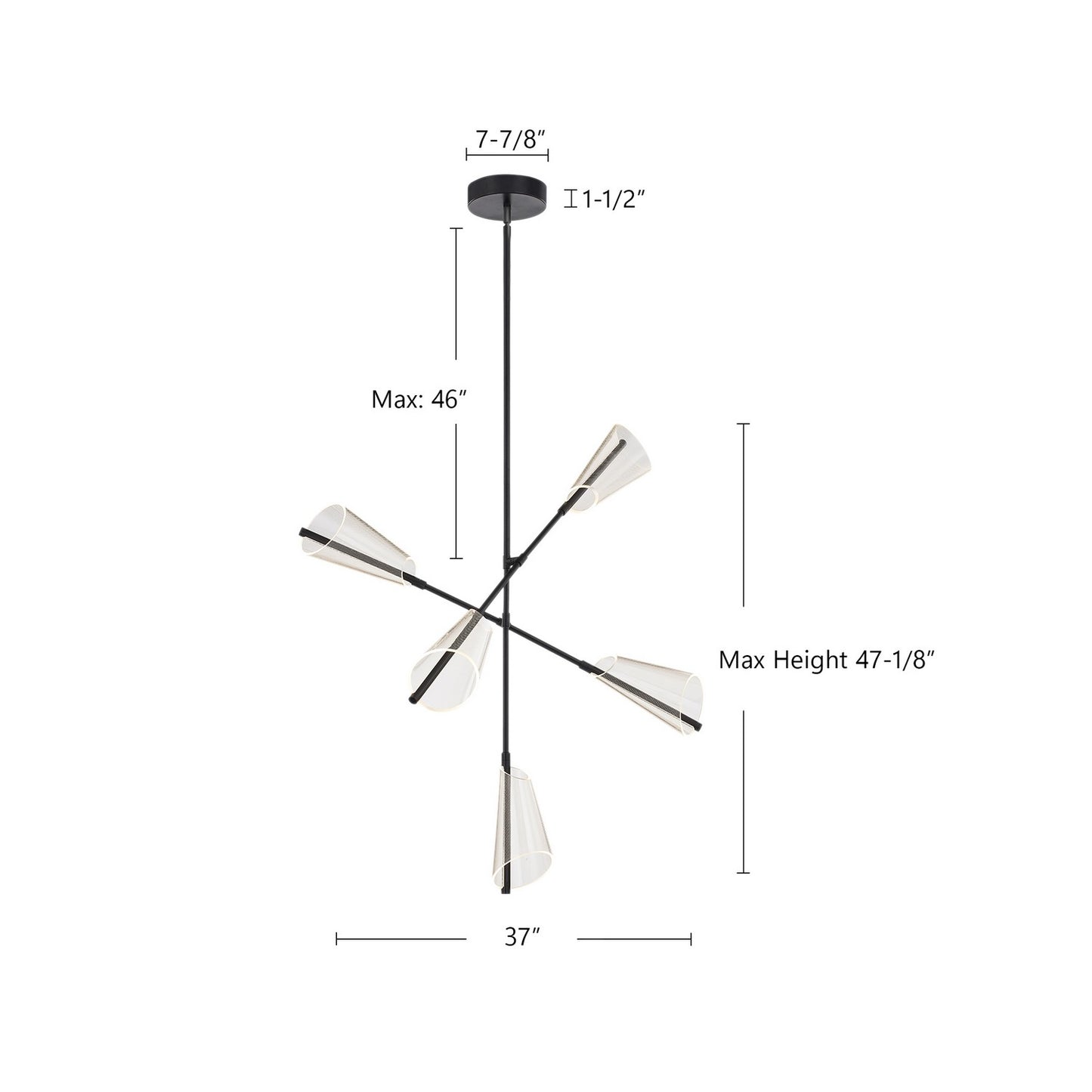 Kuzco Lighting-CH62737-BK/LG|ALT|1