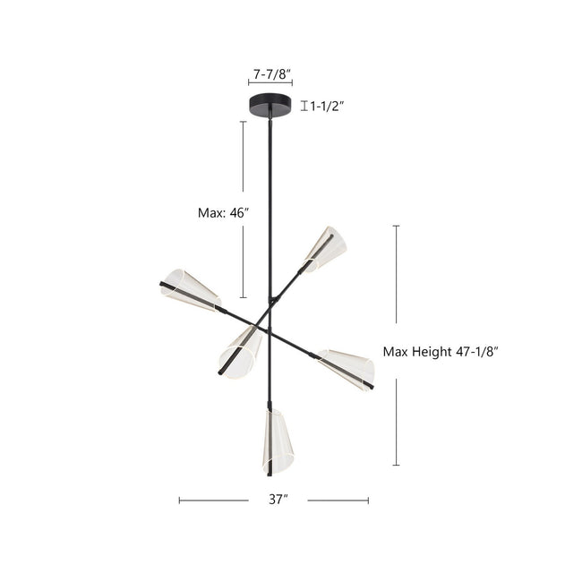 Kuzco Lighting-CH62737-BK/LG|ALT|1