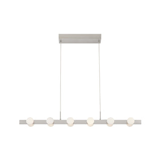 Buy brushed-nickel-with-opal-glass-glass Rezz Pendant by Kuzco Lighting
