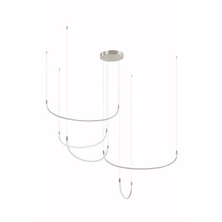 Buy brushed-nickel-with-white-silicone-diffuser-glass Talis Pendant by Kuzco Lighting
