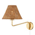 Aged Brass and Woven/Natural Shade
