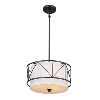 Buy black-and-white-shade Birkleigh Pendant by Kichler