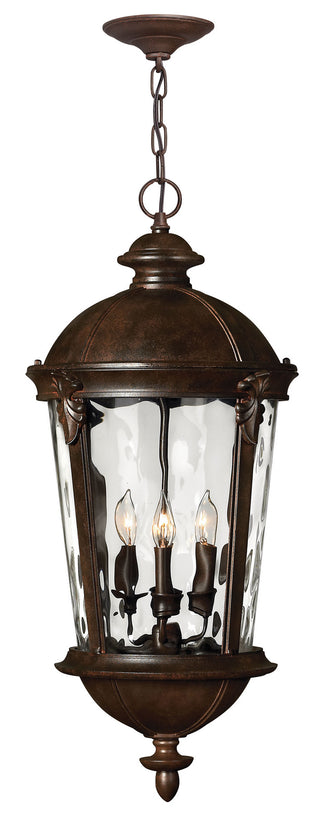 Buy river-rock-with-clear-water-glass-glass-and-clear-shade Windsor Outdoor (Damp) Hanging Lanterns by Hinkley