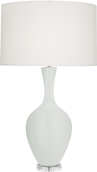 Buy matte-celadon-glazed-ceramic Audrey Table Lamp by Robert Abbey