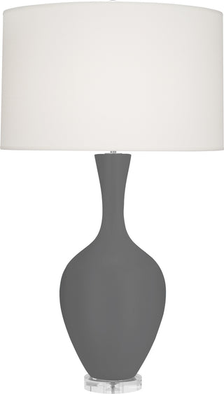 Buy matte-ash-glazed-ceramic Audrey Table Lamp by Robert Abbey
